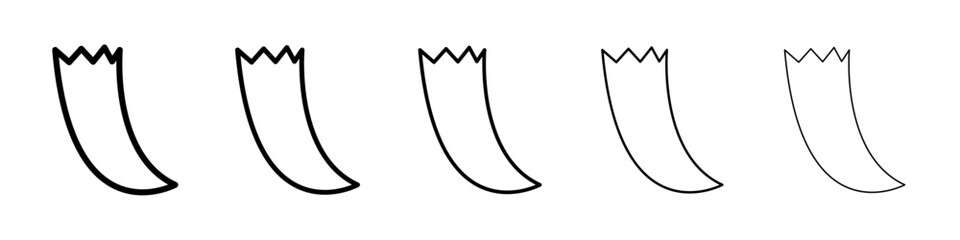 Tusk icon Symbol mark in Outline style