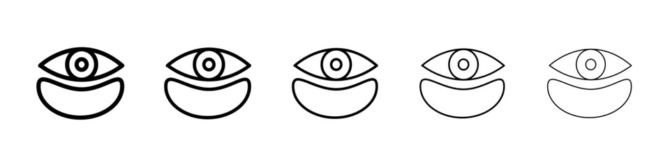 Under the eye patches icon Symbol mark in Outline style