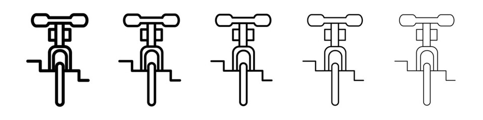 Unicycle icon Symbol mark in Outline style
