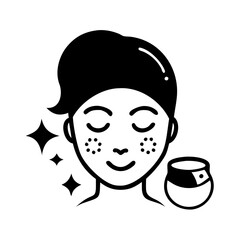 skincare icon icon, skincare icon silhouette vector illustration-simple silhouette illustration of skincare icon, perfect for skincare icon logos and icons