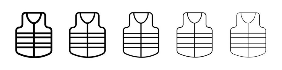 vest jacket icon Symbol mark in Outline style