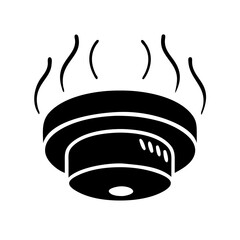 smoke detector icon, smoke detector silhouette vector illustration-simple silhouette illustration of smoke detector, perfect for smoke detector logos and icons