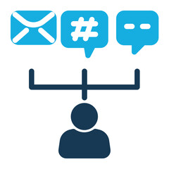 Multitasking Icon Duo Tone Style for Efficiency Pack Icon Themes