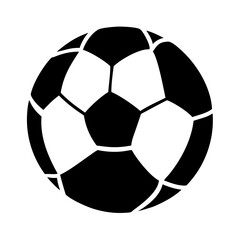 Obraz premium soccer ball icon, soccer ball silhouette vector illustration-simple silhouette illustration of soccer ball, perfect for soccer ball logos and icons