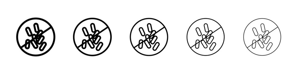 Yeast free icon Symbol mark in Outline style