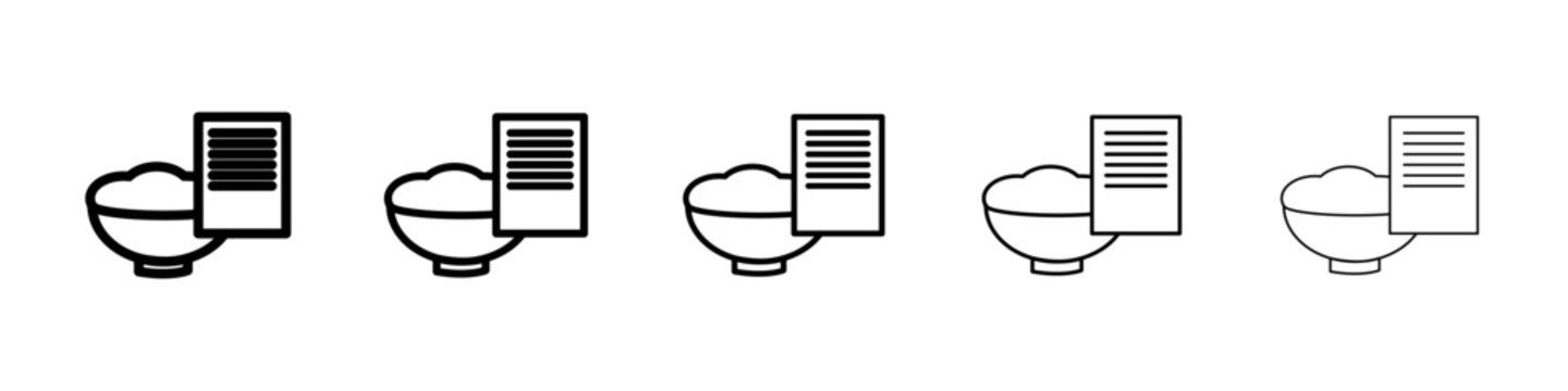 yeast dough recipe icon Symbol mark in Outline style