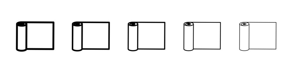 Yoga mat icon Symbol mark in Outline style