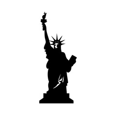 statue of liberty icon, statue of liberty silhouette vector illustration-simple silhouette illustration of statue of liberty, perfect for statue of liberty logos and icons