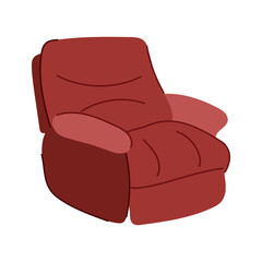 arm accent chair cartoon vector illustration