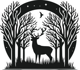 Deer vector silhouette