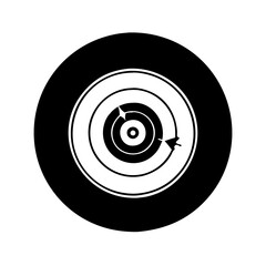 target icon icon, target icon silhouette vector illustration-simple silhouette illustration of target icon, perfect for target icon logos and icons