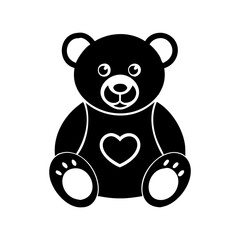 teddy bear icon, teddy bear silhouette vector illustration-simple silhouette illustration of teddy bear, perfect for teddy bear logos and icons