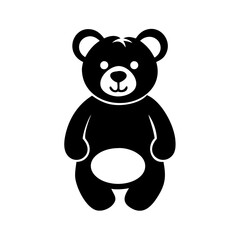 teddy bear icon, teddy bear silhouette vector illustration-simple silhouette illustration of teddy bear, perfect for teddy bear logos and icons