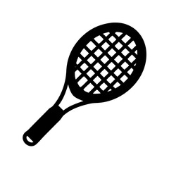 tennis racket icon, tennis racket silhouette vector illustration-simple silhouette illustration of tennis racket, perfect for tennis racket logos and icons