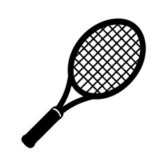 tennis racket icon, tennis racket silhouette vector illustration-simple silhouette illustration of tennis racket, perfect for tennis racket logos and icons