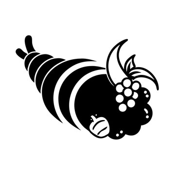 recommend clip art: thanksgiving cornucopia icon, thanksgiving cornucopia silhouette vector illustration-simple silhouette illustration of thanksgiving cornucopia, perfect for thanksgiving cornucopia logos and icons