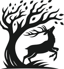 Deer vector silhouette