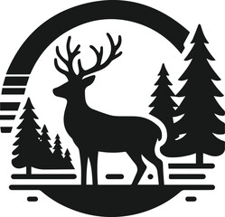 Deer vector silhouette
