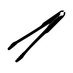 tongs icon, tongs silhouette vector illustration-simple silhouette illustration of tongs, perfect for tongs logos and icons