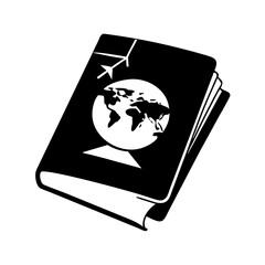 travel guidebook icon, travel guidebook silhouette vector illustration-simple silhouette illustration of travel guidebook, perfect for travel guidebook logos and icons