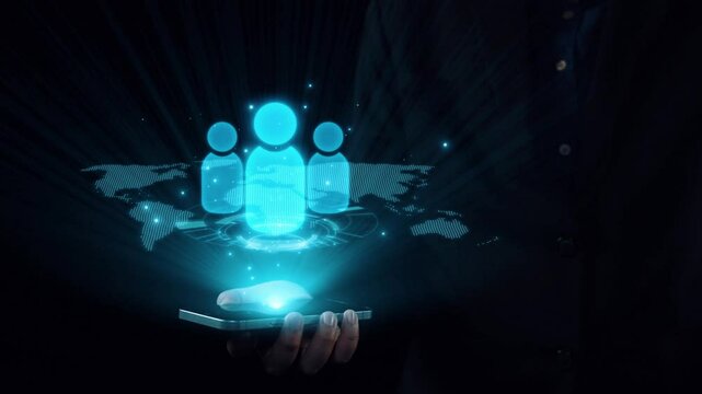 Business person engages in networking, building valuable connections. Effective people networking strategies to broaden professional network and opportunities UUID