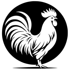 Rooster logo silhouette