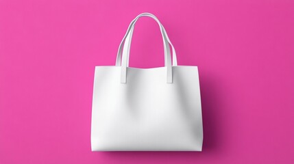 White tote bag, vibrant backdrop