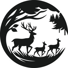 Deer vector silhouette