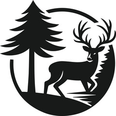 Deer vector silhouette