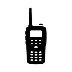 walkie talkie icon, walkie talkie silhouette vector illustration-simple silhouette illustration of walkie talkie, perfect for walkie talkie logos and icons