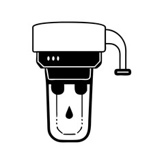 water filter icon, water filter silhouette vector illustration-simple silhouette illustration of water filter, perfect for water filter logos and icons