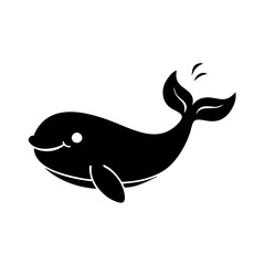 whale icon, whale silhouette vector illustration-simple silhouette illustration of whale, perfect for whale logos and icons