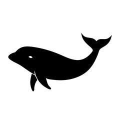 whale icon, whale silhouette vector illustration-simple silhouette illustration of whale, perfect for whale logos and icons