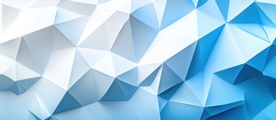 Obraz premium Geometric Abstract Polygon Background with Light Blue and White Gradient Effect