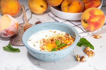 Frozen Shaved Peaches & Cream Dessert