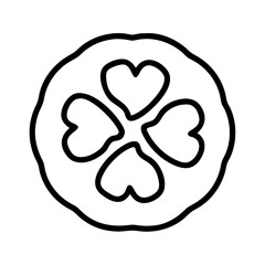 Download four leaf clover vector illustration symbol of luck and st patrick's day outline 90