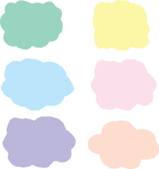 set of colorful watercolor splashes