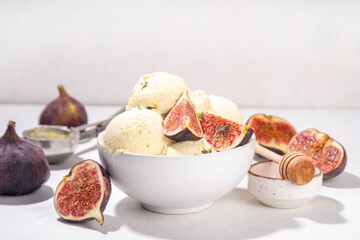 Tasty fig gelato ice cream