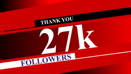 Thank You for 21k Followers Milestone Celebration Banner – Social Media Appreciation Post Template – Red Bold Style.