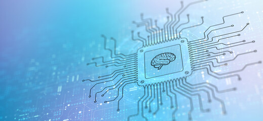 AI Transforming Industries Illustrated on a Processor.