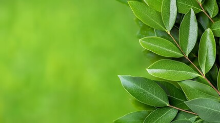 Obraz premium Close up of fresh lush green leaves