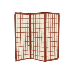 modular room divider cartoon vector illustration