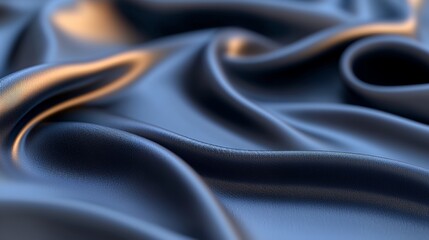 Fototapeta premium Close up of navy blue silk fabric texture