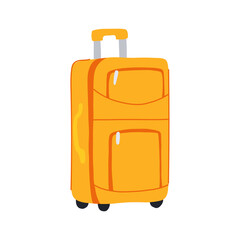lightweight soft shell suitcase cartoon vector illustration