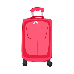 expandable soft shell suitcase cartoon vector illustration