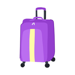 travel soft shell suitcase cartoon vector illustration