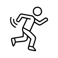 Running man icon vector illustration for sports fitness and exercise design element concept