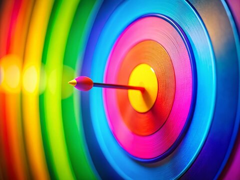 Colorful Abstract Target for Vision Test, Color Blindness Awareness