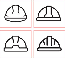 Safety Helmet icon line