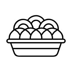 Spaghetti and meatballs italian food pasta dish meal cuisine restaurant recipe illustration vector